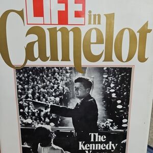 Life in Camelot The Kennedy Years Poster - Gold & Red Text